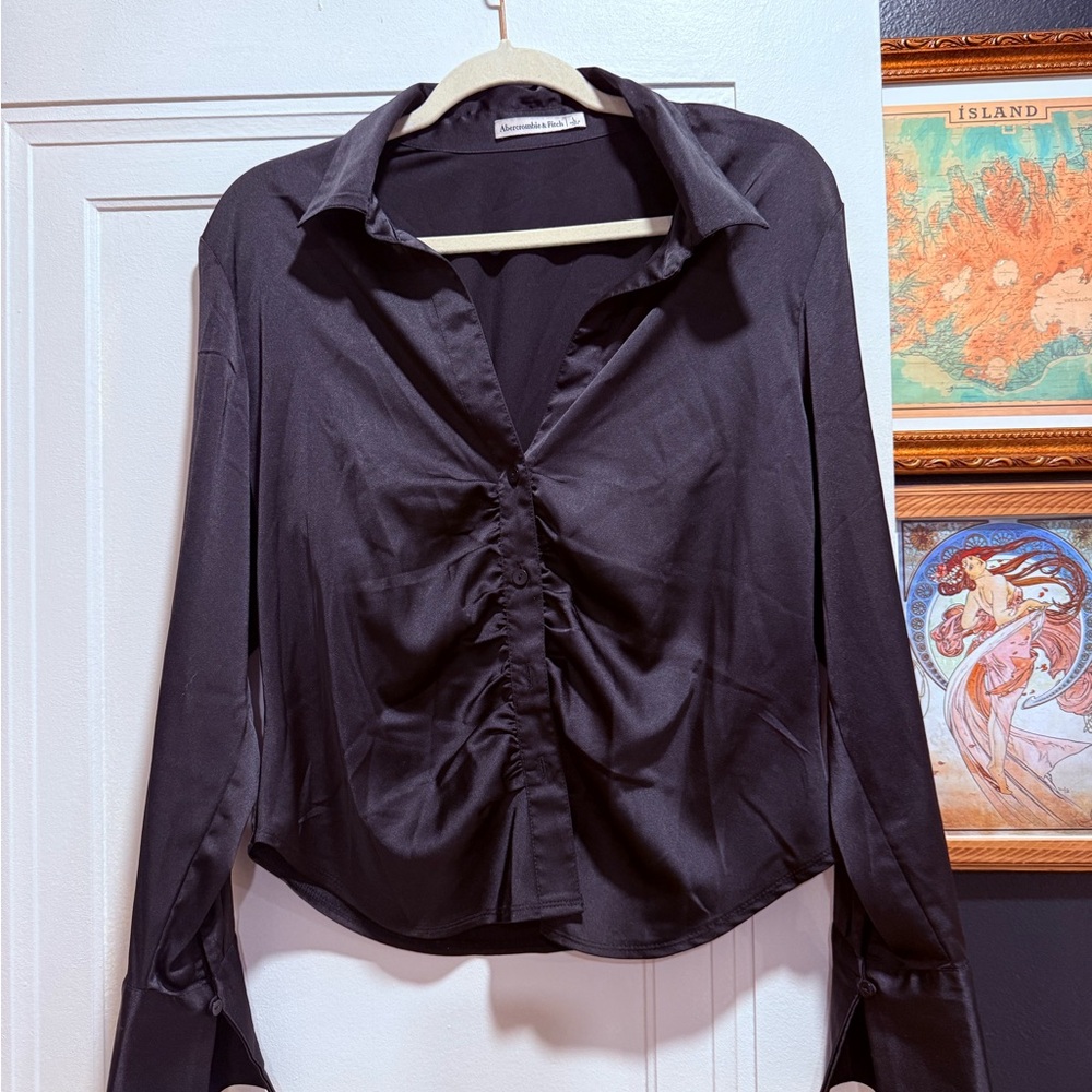 Abercrombie & Fitch Black Button Down Shirt